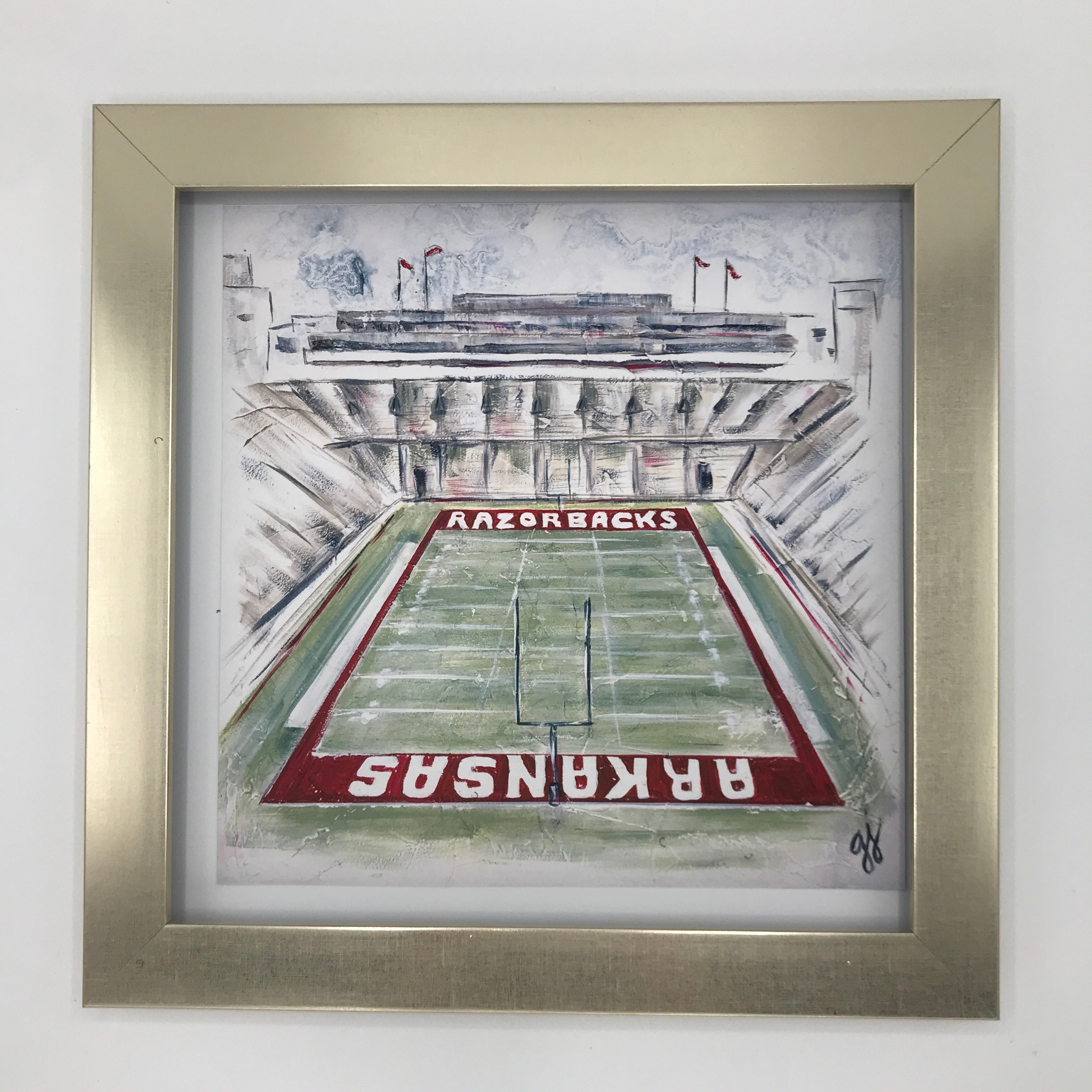 Arkansas Donald Reynolds Razorback Stadium Paper Print